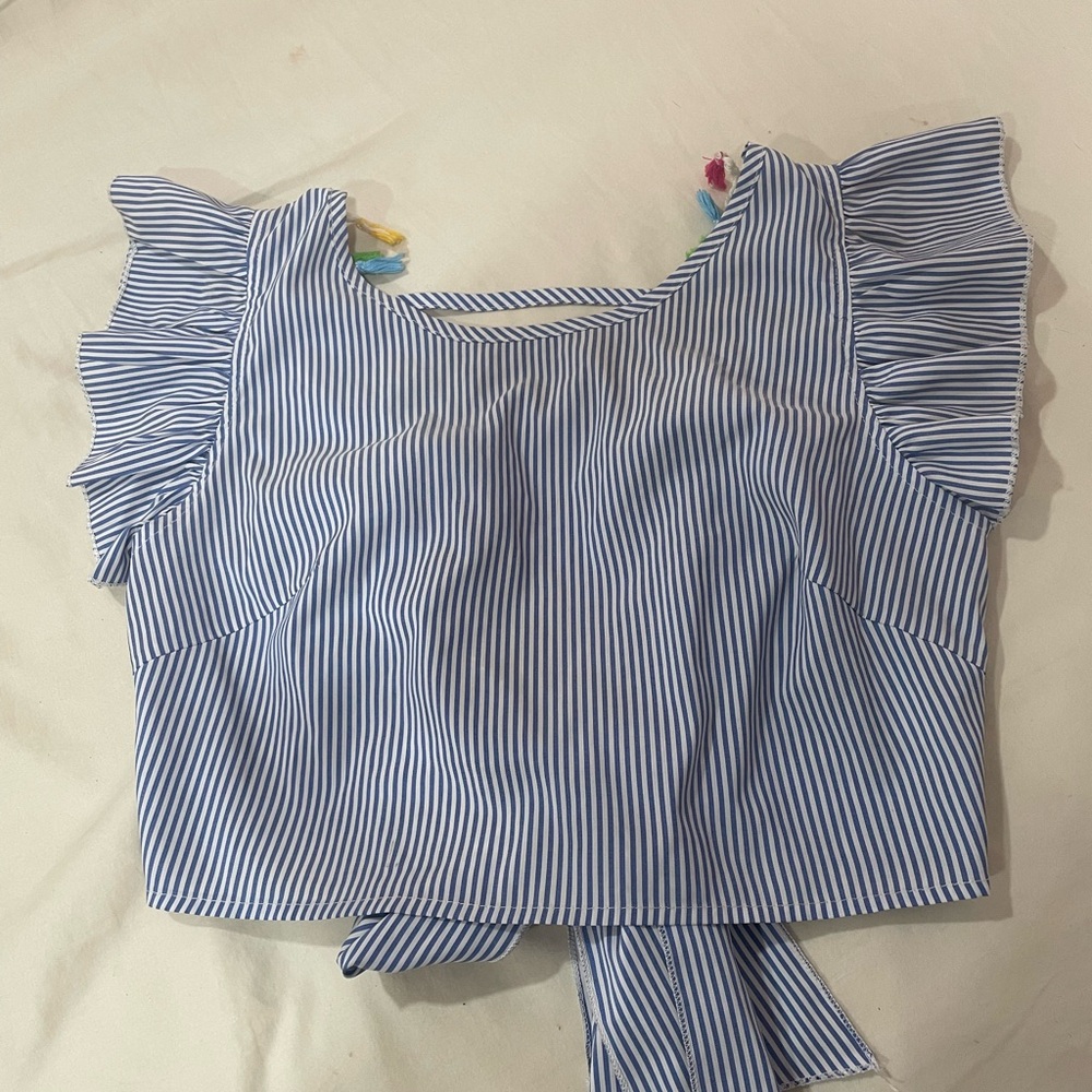 Blue Striped Women's Top